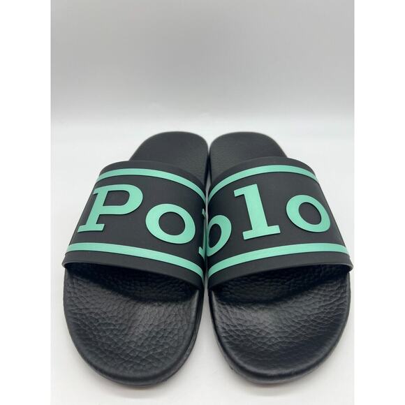 Polo Ralph Lauren Cayson Slide Black Man's Size 13M NEW - Picture 5 of 12